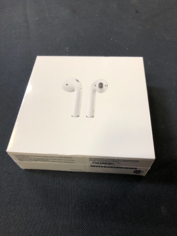 Photo 2 of Apple AirPods (2nd Generation) Wireless Earbuds with Lightning Charging Case Included. Over 24 Hours of Battery Life, Effortless Setup. Bluetooth Headphones for iPhone
- factory sealed - 