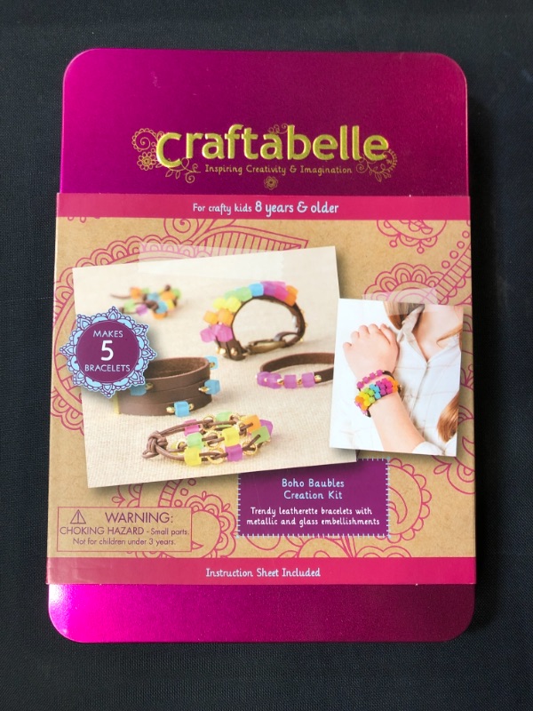 Photo 2 of Craftabelle – Boho Baubles Creation Kit – Bracelet Making Kit – 101pc Jewelry Set with Beads – DIY Jewelry Kits for Kids Aged 8 Years +
