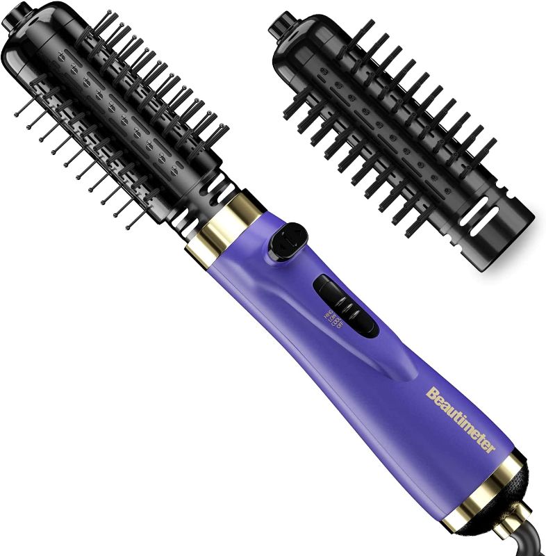 Photo 1 of Beautimeter Hair Dryer Brush, 3-in-1 Round Hot Air Spin Brush Kit for Styling and Frizz Control, Negative Ionic Blow Hair Dryer Brush Volumizer, 2 Detachable Auto-Rotating Curling Brush
