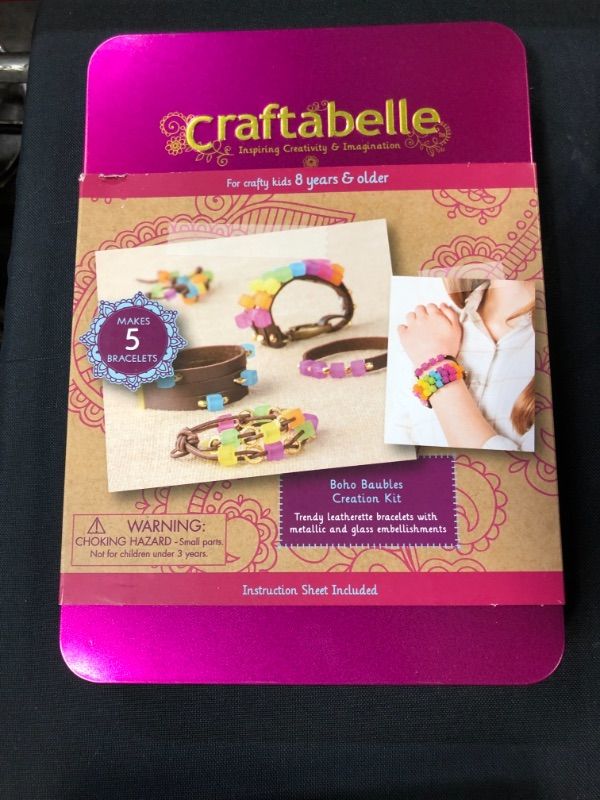 Photo 2 of Craftabelle – Boho Baubles Creation Kit – Bracelet Making Kit – 101pc Jewelry Set with Beads – DIY Jewelry Kits for Kids Aged 8 Years +
