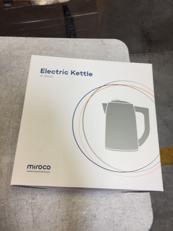 Photo 2 of Miroco Electric Kettle, 1.7L One-Touch Electric Kettle for Coffee Tea Brewing, Stainless Steel, Silver
