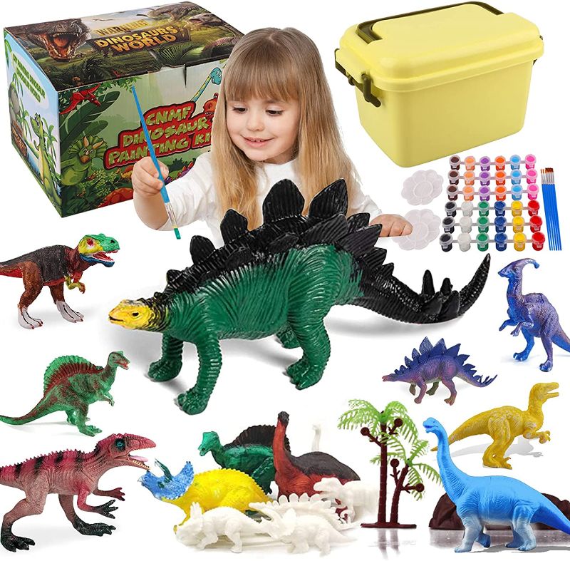 Photo 1 of 60Pcs Dinosaur Painting Kits for Kids DIY Arts Crafts and Supplies Set Painting Kit, Kids Educational Set Toys 4 5 6 7 8 Years Old Boys and Girls Party Toys
