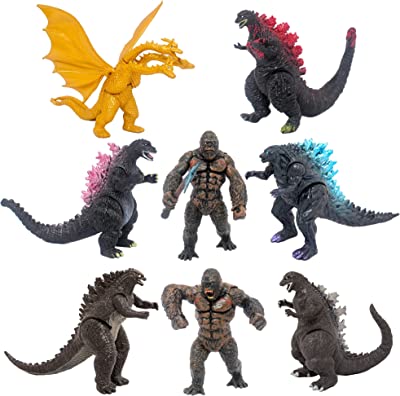 Photo 1 of 8 Pcs King of The Monsters Godzilla Toys Action Figure Sets for Kids,6 Pieces Monster Toy Playsets for Boys Birthday Gift (8 Sets)