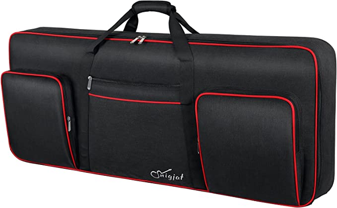 Photo 1 of 61 Key Keyboard Case Soft (Interior: 39.5"x15.8"x4.8") Not Compatible with All Korg, Waterproof Piano Case with Handles and Adjustable Shoulder Straps, Padded Electric Keyboard Gig Bag with 3 Pockets
