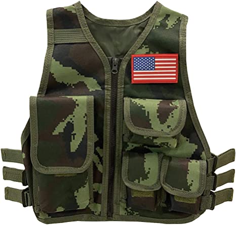 Photo 1 of Gskids Tactical Vest Children Adjustable Outdoor Clothing BROWN CAMO - SMALL SIZE FOR 3-8 YEAR OLDS- LARGE SIZE FOR 8-14 YEAR OLDS