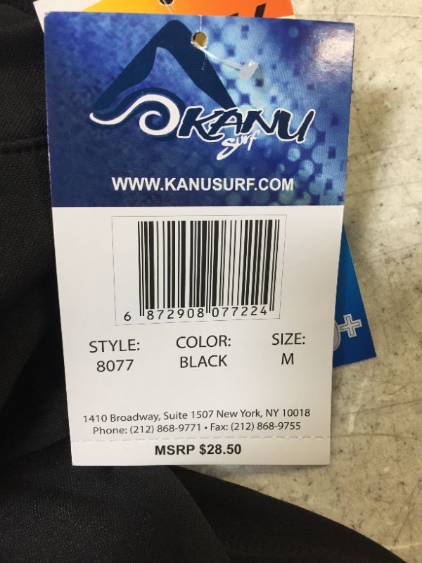 Photo 3 of Kanu Surf Men's Rashguards Black - UPF 50+ Swim Shirt Size: M - STAIN/MARK ON RIGHT SIDE - 