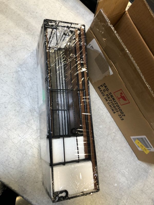Photo 2 of 3 piece wooden/wire shelves - factory sealed 