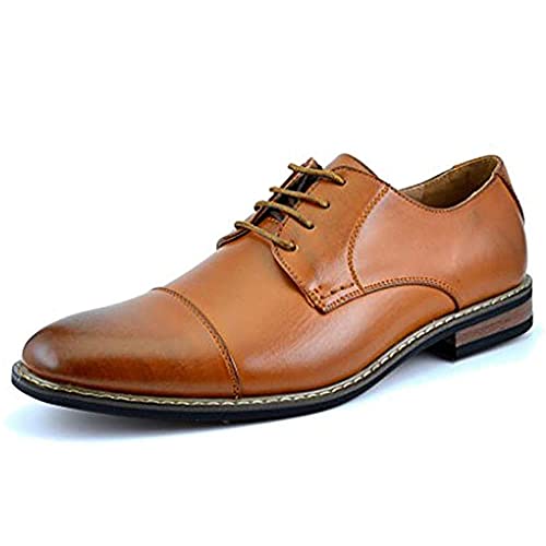 Photo 1 of Bruno Moda Italy Prince Men's Classic Modern Oxford Wingtip Lace Dress Shoes,PRINCEWIDE-6-BROWN,8.5 W US