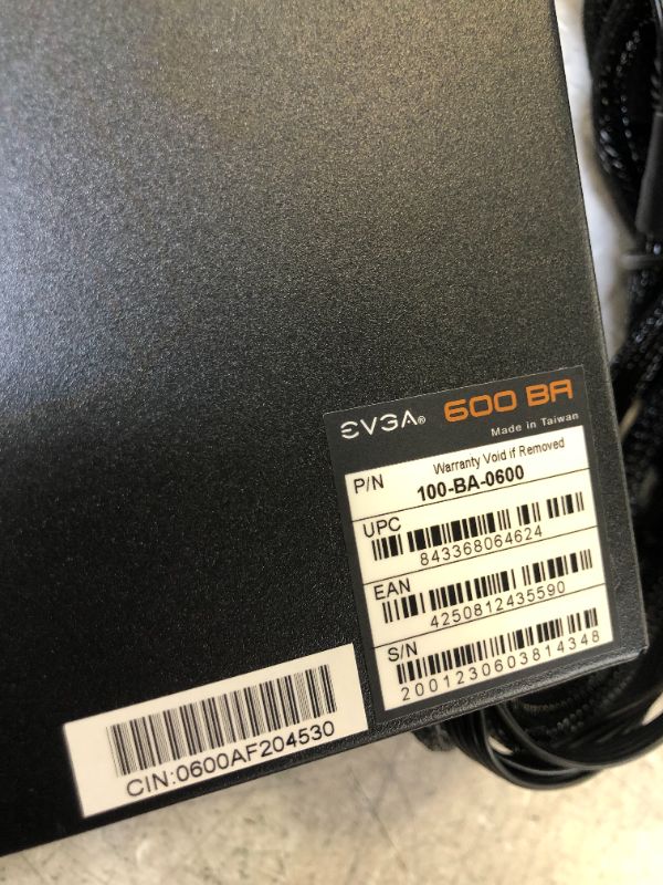 Photo 5 of EVGA 600 BA Power Supply - damaged 