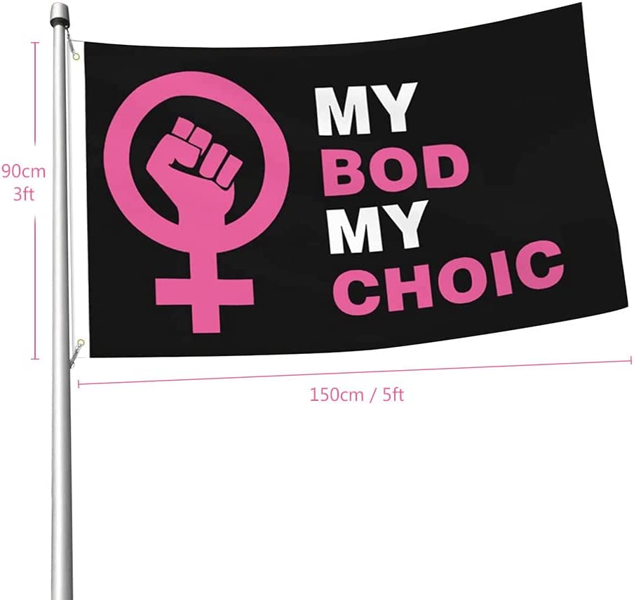 Photo 1 of 3x5 FT My Body My Choice Flag Pro Choice Flag Garden Yard Flag Indoor Outdoor Home Decorate Banner with Brass Grommets