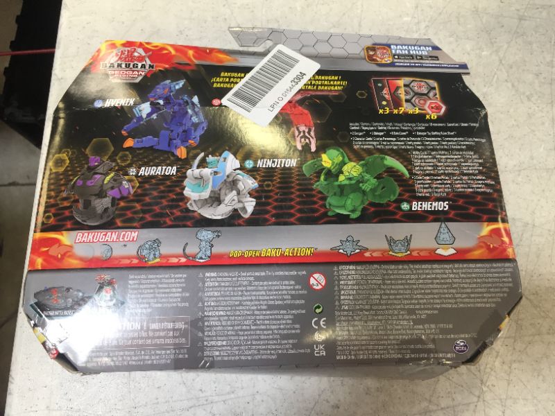 Photo 3 of Bakugan Geogan Brawler 5-Pack, Exclusive Hyenix and Insectra Geogan and 3 Collectible Action Figures - BOX IS DAMAGED -