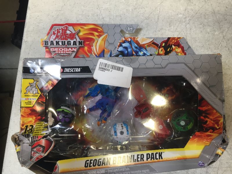 Photo 2 of Bakugan Geogan Brawler 5-Pack, Exclusive Hyenix and Insectra Geogan and 3 Collectible Action Figures - BOX IS DAMAGED -