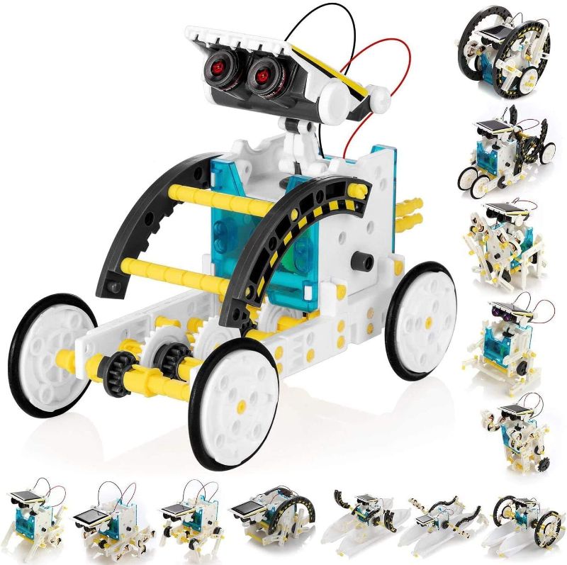 Photo 1 of 13-in-1 Educational Solar Robot Kit for Kids, STEM Science Toy Solar Power Building Kit Puzzle DIY Assembly Battery Operated Robotic Set, Christmas Gift for Kids Teens and Science Lovers
