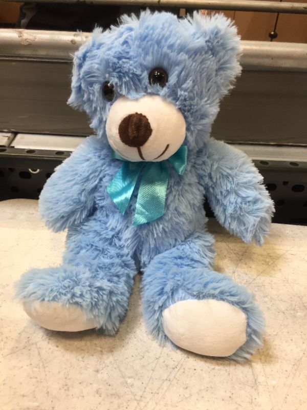 Photo 1 of BOW TIE STUFFED BEAR - BLUE -