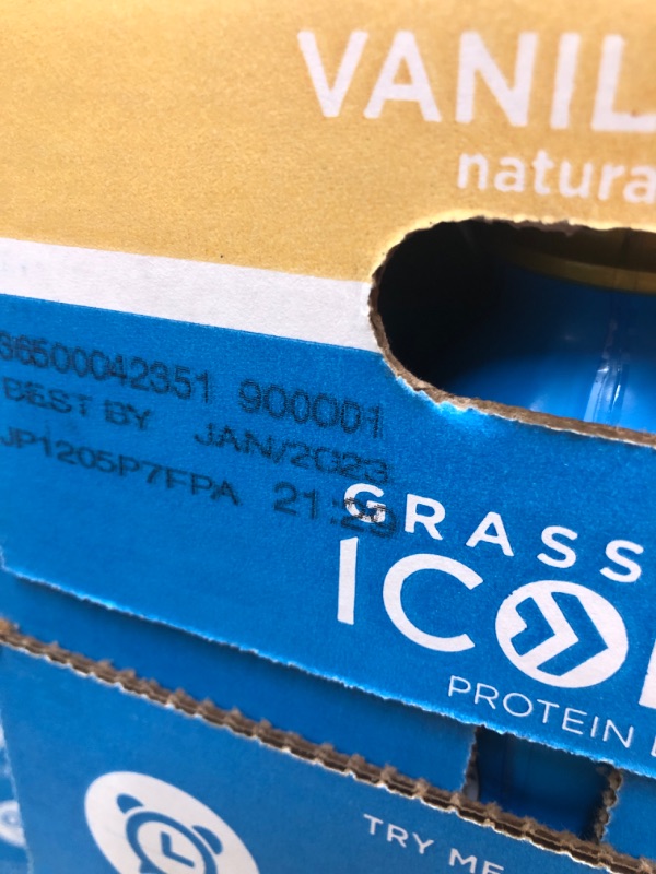 ICONIC Low Carb High Protein Drinks, Bean, Vanilla, 11.5 Fl Oz (Pack of