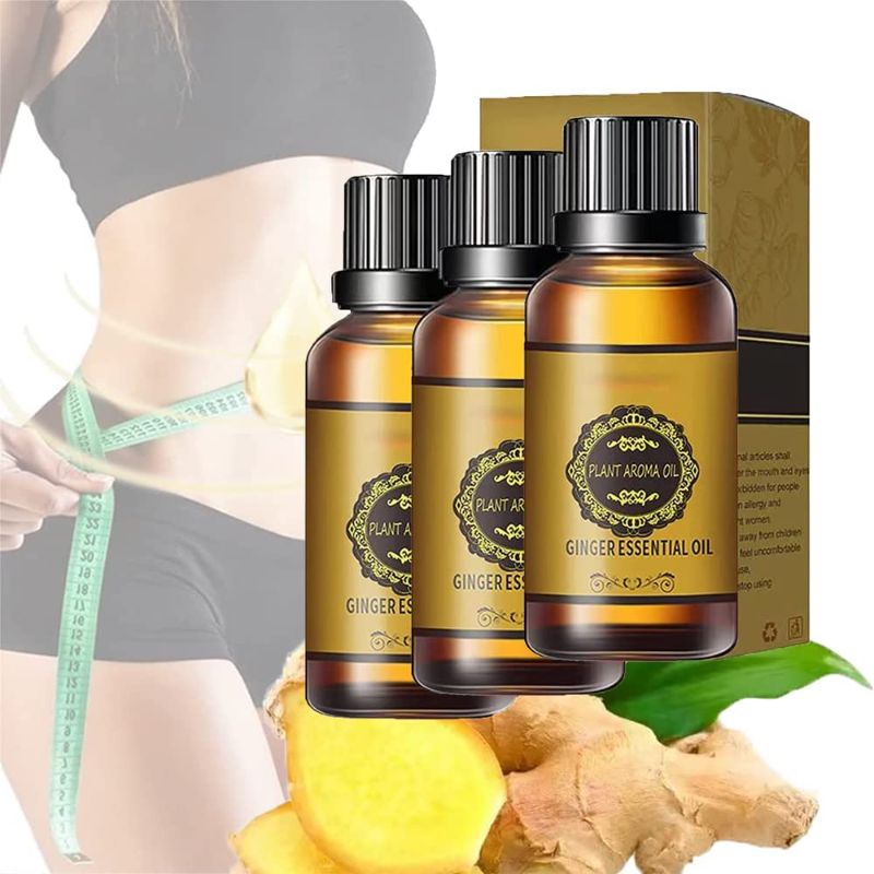 Photo 1 of 2022 New Belly Drainage Ginger Oil, Ginger Essential Oil, 100% Natural Ginger Wormwood Grapeseed Etc Mixture Extract Oil for Best Massage Therapy, 2 Count 
