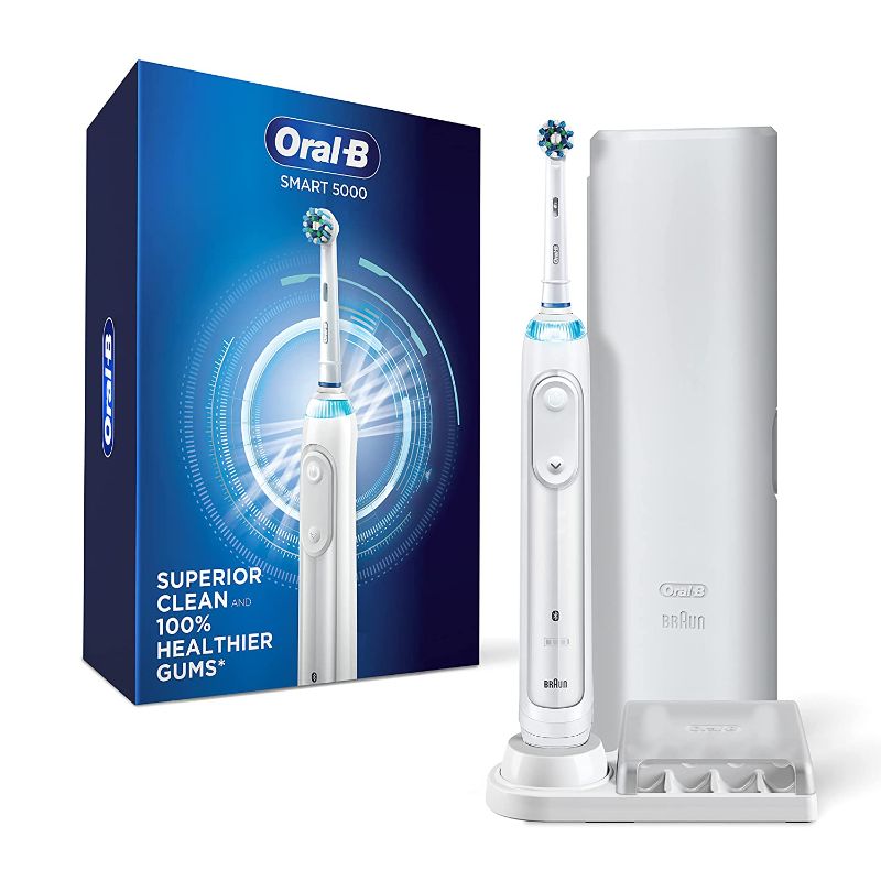 Photo 1 of Oral-B Pro 5000 Smartseries Power Rechargeable Electric Toothbrush with Bluetooth Connectivity, White Edition
FACTORY SEALED