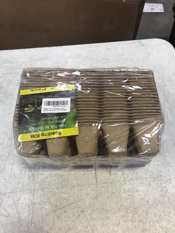 Photo 2 of 200 Cell Seedling Starter Trays with Drainage Holes, 20 Biodegradable Peat Pots, Seedling Starter Kit, Organic Germination Plant Starter Trays (200 Labels, 2 Transplanting Tools, 1 Spray Bottle)
