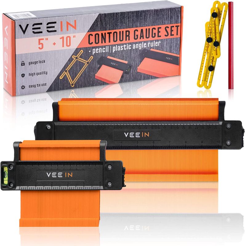 Photo 1 of Vein Contour Duplication Gauge | 2020 New Slide to Adjust Lock Design | Excellent Woodworking Soldering & Form Tracing Tool for Handyman & Construction | Accurately copies irregular shapes
