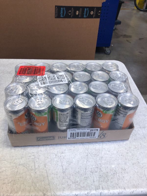 Photo 2 of (24 Cans) V8 +Energy Orange Pineapple, 8 Fl Oz
BB: 11/18/22