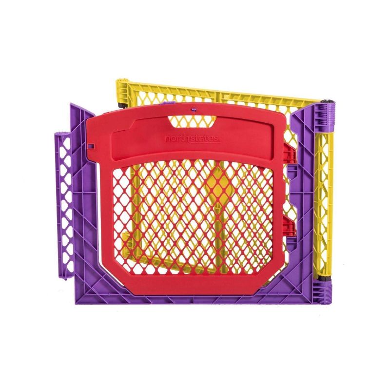 Photo 1 of Toddleroo by North States Superyard Colorplay Ultimate 2 Panel Extension, Made in USA: Increases play space up to 34.4 sq. ft. (Adds 64", Multicolor)