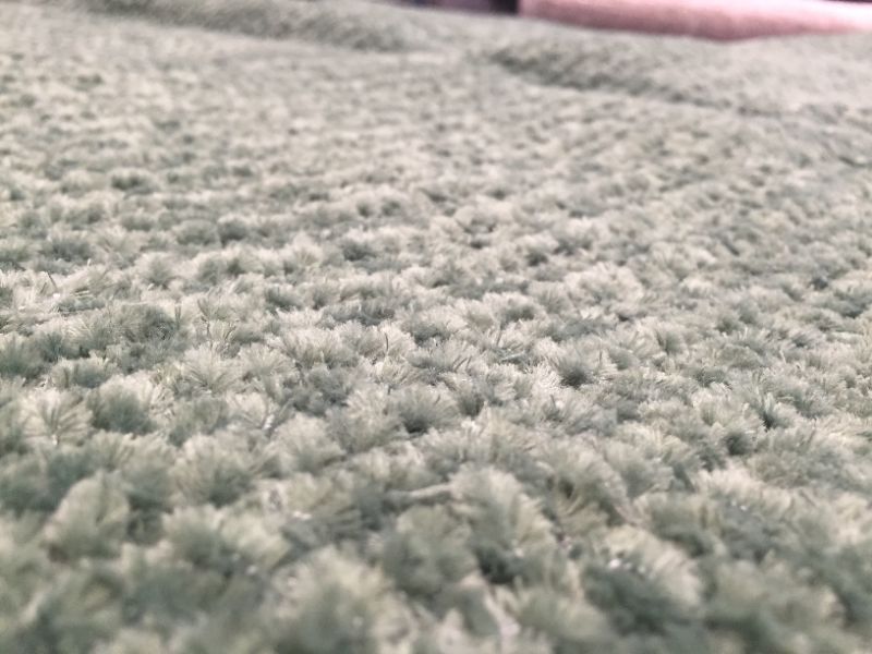 Photo 3 of Better Trends Chenille Solid Braid Collection is Durable and Stain Resistant Reversible Indoor Area Utility Rug 100% Polyester in Vibrant Colors, 42 in x 66 in Oval, Diluth Green