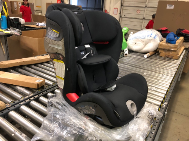 Photo 2 of Cybex Eternis S, All-in-One Convertible Car Seat, Use from Birth to 120 lbs, Reclining 12-Position Height-Adjustable Headrest, Side Impact Protection, Lavastone Black