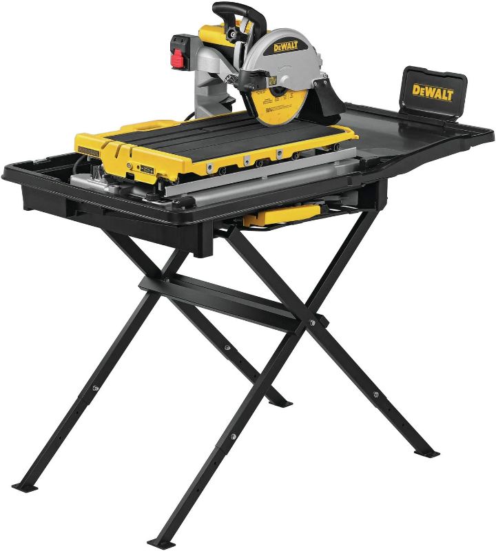 Photo 1 of DEWALT Wet Tile Saw with Stand, High Capacity, 10-Inch (D36000S) FACTORY SEALED 
