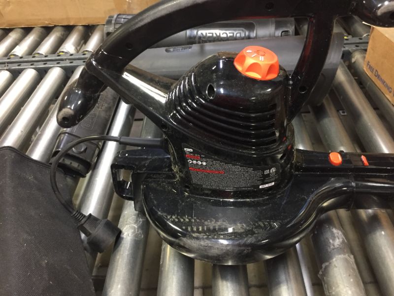 Photo 1 of BLACK+DECKER 3-in-1 Electric Leaf Blower, Leaf Vacuum, Mulcher, 12-Amp (BV3100)

