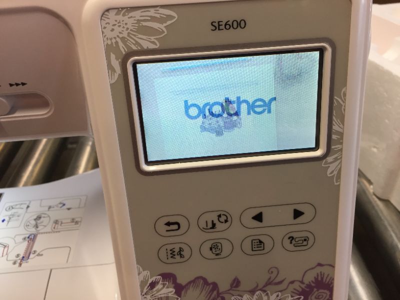 Photo 7 of Brother SE600 Sewing and Embroidery Machine, 80 Designs, 103 Built-In Stitches, Computerized, 4" x 4" Hoop Area, 3.2" LCD Touchscreen Display, 7 Included Feet
