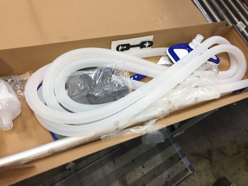 Photo 1 of Bestway 58234 Above Ground Pool Cleaning and Maintenance Accessories Set Kit for Filter Pumps with a 530 GPH Flow Rate - Blue