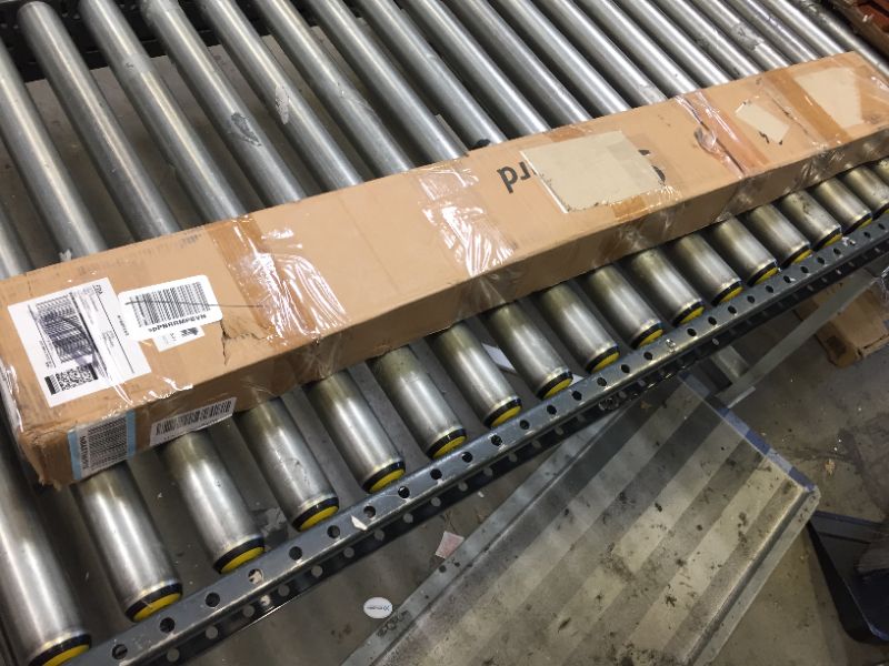 Photo 1 of SmartStandard 8 Foot One-Piece Track Sliding Barn Door Hardware Kit - Smoothly and Quietly - Easy to Install - Includes Step-By-Step Installation Instruction -Fit 42"- 48" Door Panel (J shape)