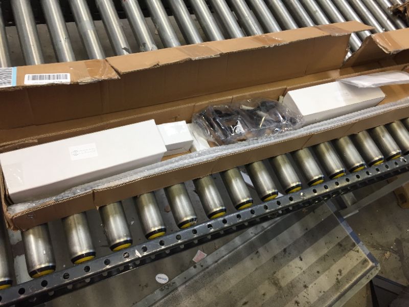 Photo 1 of SmartStandard 8 Foot One-Piece Track Sliding Barn Door Hardware Kit - Smoothly and Quietly - Easy to Install - Includes Step-By-Step Installation Instruction -Fit 42"- 48" Door Panel (J shape)