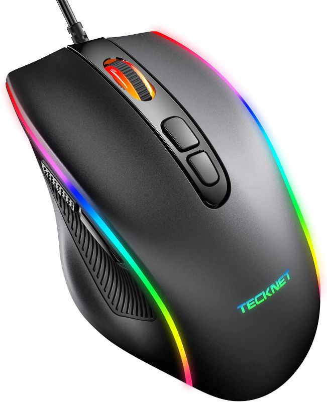 Photo 1 of Wired Gaming Mouse, RGB Mouse [Breathing RGB LED] , Gaming Mouse USB [Plug Play] , 7 Programmable Buttons, High-Precision Adjustable 6 DPI, Ergonomic Mouse Wired for Windows/PC/Mac/Laptop Gamer