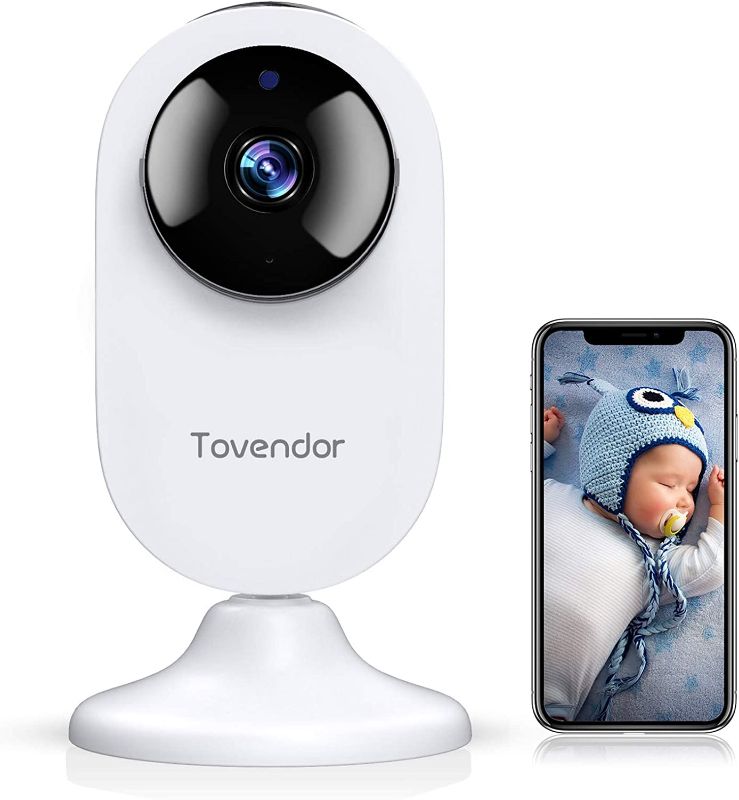 Photo 1 of Tovendor Mini Smart Home Camera, 1080P 2.4G WiFi Security Camera Wide Angle Nanny Baby Pet Monitor with Two Way Audio, Cloud Storage, Night Vision, Motion Detection