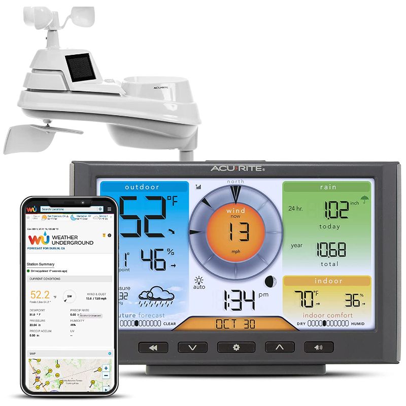 Photo 1 of AcuRite 01540M 5-in-1 Weather Station with Wi-Fi Connection to Weather Underground 141
