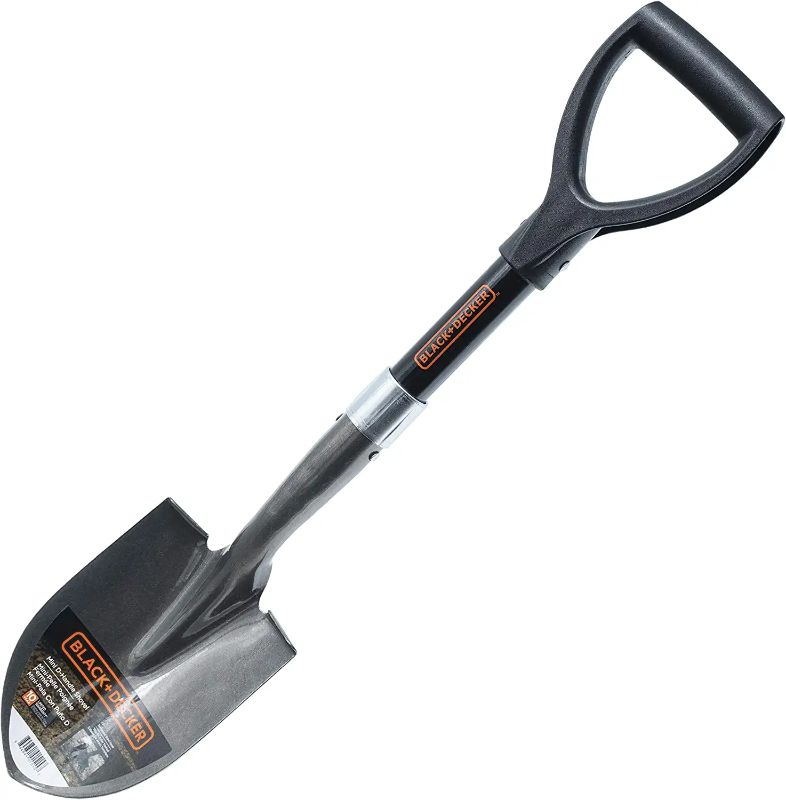 Photo 1 of Black & Decker BD1515 D-Handle Mini Garden Shovel, 26 in, Black
