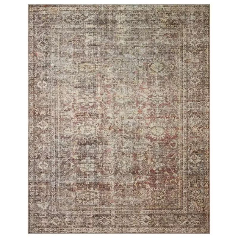 Photo 1 of Amber Lewis x Loloi Georgie 8'4" x 11'6" Bordeaux and Antique Area Rug
