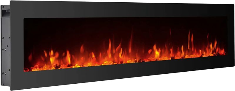 Photo 1 of 50 Inches Electric Fireplace Wall Mounted Freestanding Heater