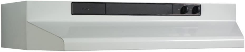 Photo 1 of Broan-NuTone 464201 42-inch Under-Cabinet 4-Way Convertible Range Hood with Infinite-Speed Exhaust Fan and Light, White
