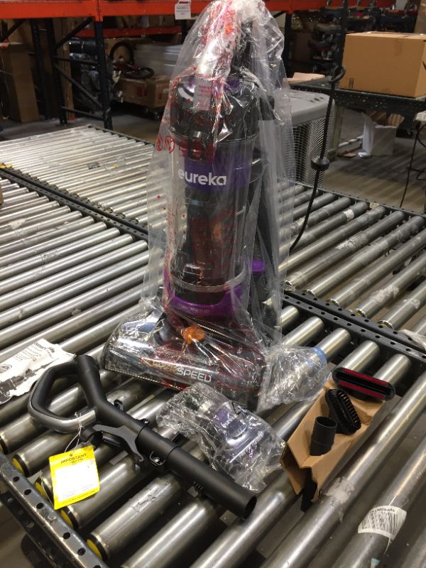 Photo 1 of Eureka PowerSpeed Lightweight Bagless Upright Vacuum Cleaner with Pet Turbo Brush, for Carpet and Hard Floor, Purple
