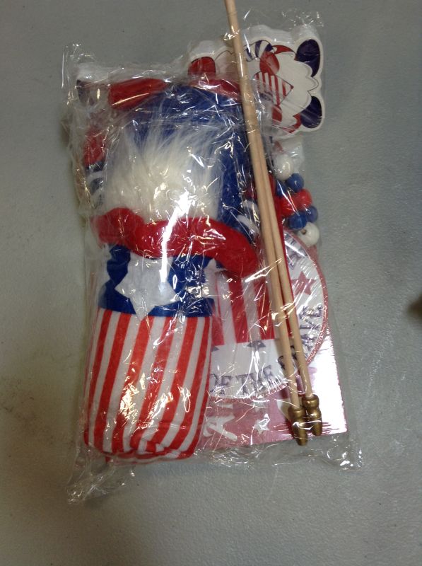 Photo 1 of 4th of July Decorations Tiered Tray Decor, Patriotic Decorations 3D Wood Sign Fourth of July Decorations for American Independence Memorial Day Kitchen Home Party Decor (8 PCS)