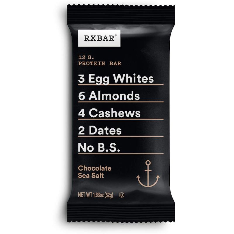 Photo 1 of 
RXBAR, Chocolate Sea Salt, Protein Bar,High Protein Snack, Gluten Free, 1.83 Oz (Pack of 12) BB11/22