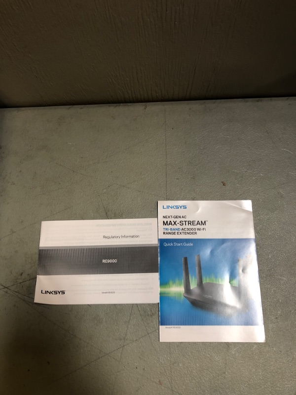 Photo 2 of Linksys RE9000: AC3000 Tri-Band Wi-Fi Extender, Wireless Range Booster for Home, 4 Gigabit Ethernet Ports, Works with Any Wi-Fi Router (Black)
