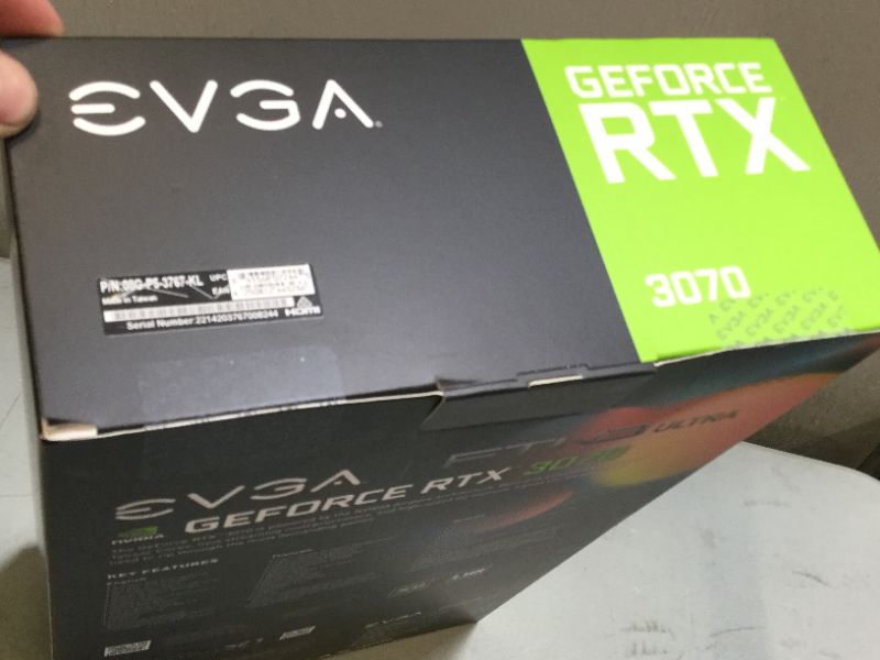 Photo 5 of EVGA GeForce RTX 3070 FTW3 Ultra Gaming, 08G-P5-3767-KL, 8GB GDDR6, iCX3 Technology, ARGB LED, Metal Backplate, LHR
