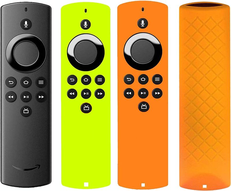 Photo 1 of 2 Pack FireTVStick Lite Remote Case Cover, Anti-Slip Shockproof Silicone Remote Case for FireTV Stick Lite 2020 Release Remote Control Protective Cover Sleeve Skin - Green Orange (3 PACK, 6 TOTAL)
