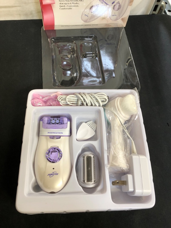 Photo 2 of Epilator for Women, 2 in 1 Hair Removal Epilator with Epilator Head & Shaver Head, Electric Cordless Hair Shaver Portable Painless Epilator Hair