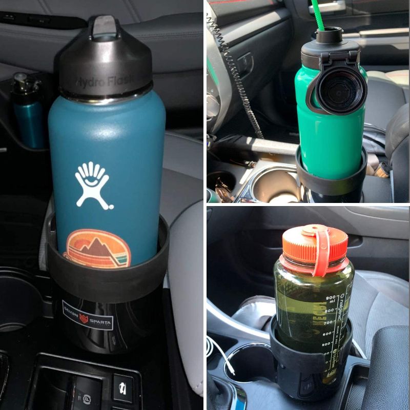 Photo 2 of 2 Pack Car Cup Holder Expander Organizer Adjustable Base, Compatible with Yeti 20/26/30 oz, Compatible with Hydro Flasks 32/40oz, Other Bottles in 3.4"-3.8" (Black)
