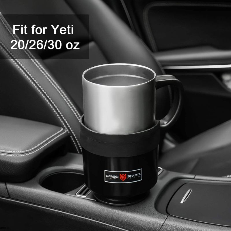 Photo 1 of 2 Pack Car Cup Holder Expander Organizer Adjustable Base, Compatible with Yeti 20/26/30 oz, Compatible with Hydro Flasks 32/40oz, Other Bottles in 3.4"-3.8" (Black)
