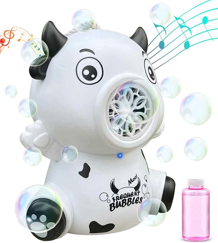 Photo 1 of Bubble Machine for Kids, Kimiangel Toys Automatic Bubble Blower with Solutions for Toddlers 3 4 5 6 Girls Birthday Gifts Weeding Party
, FACTORY SEALED 